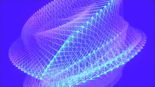Elegant Wire Neon Colored Twisted Design Perfect Backdrop Your Luxury — Vídeo de Stock