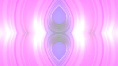 Digital seamless loop animation pattern of rotating curved twisted pink shapes. Bright abstract background. Creative design. 3d rendering. HD resolution