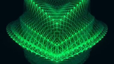 Abstract background symmetrical seamless loop animation to create a sense of elegance or luxury. Design element. 3d rendering. 4K, Ultra HD resolution