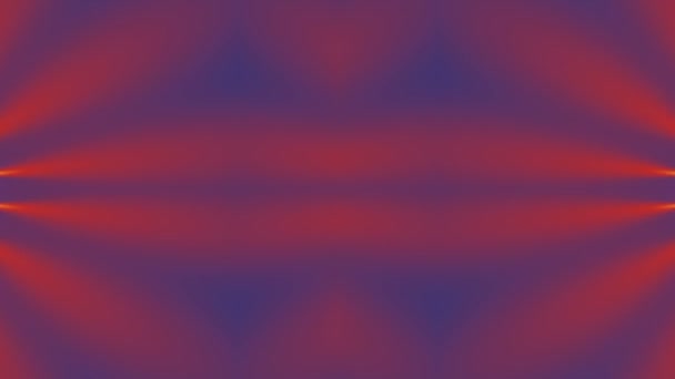 Яркие Плавающие Красные Полоски Света Синем Фоне Абстрактная Симметричная Композиция — стоковое видео