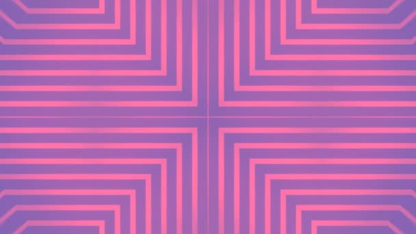 Creative Kaleidoscopic Background Bright Floating Stripes Pink Light Creative Modern — Vídeo de stock