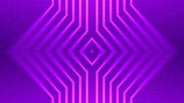 Kaleidoscopic smooth 3d rendering digital animation of bright pink floating streaks of light on a dark purple background. Futuristic technology style. 4K, Ultra HD resolution