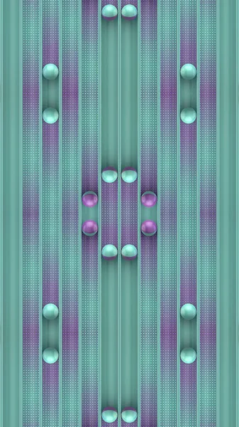 Abstract Symmetrical Composition Chaotically Rolling Balls Grooves Leaving Purple Trail — Stock Photo, Image