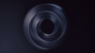 Hareket eden ışık çizgileriyle bükülmüş karanlık şekilli, dijitalsiz döngü animasyonu. Geometrik arkaplan. Şablon tasarımı. 3D görüntüleme. HD çözünürlüğü