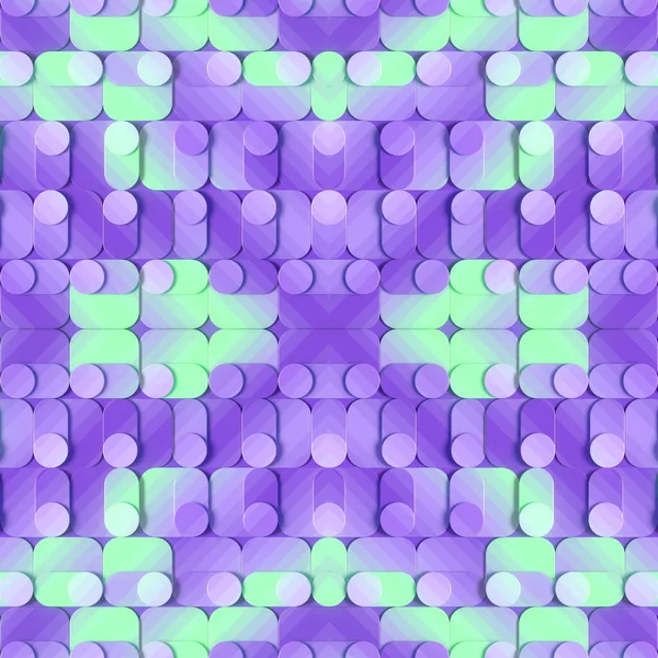 대칭적 네온의 패턴을 디지털로 추상적 그림입니다 렌더링 — 스톡 사진