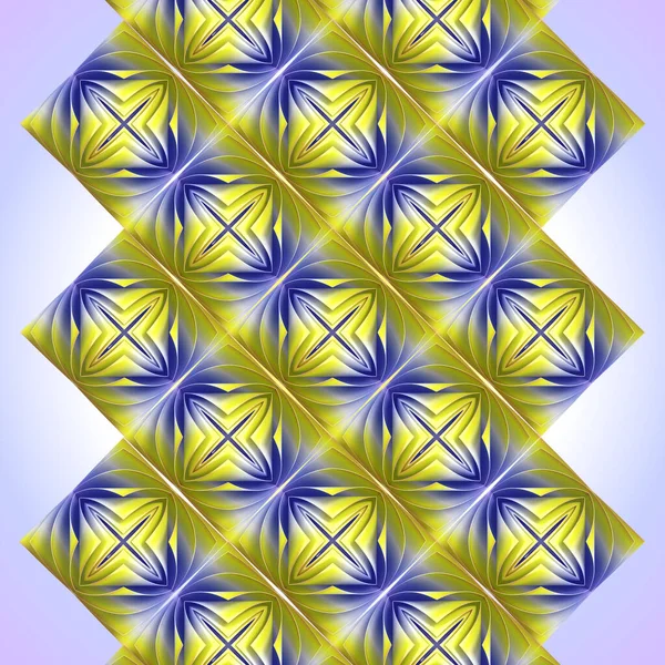 Kolorowe Tło Kwiatowe Modnym Żółtym Niebieskim Gradientem Abstrakcyjny Wzór Renderowania — Zdjęcie stockowe