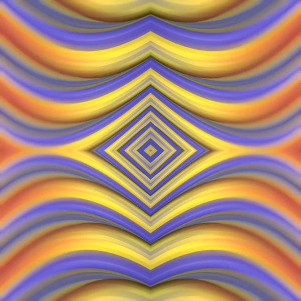Συμμετρικό Κυματιστό Μοτίβο Πολύχρωμη Υφή Φωτεινός Συνδυασμός Χρωμάτων Δημιουργικός Σχεδιασμός — Φωτογραφία Αρχείου