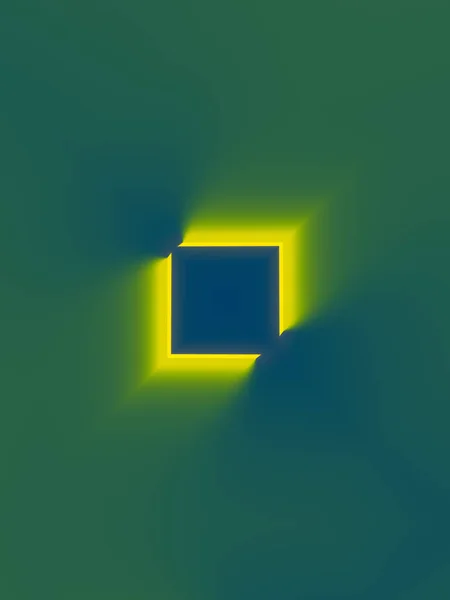 Eenvoudige Achtergrond Met Gele Lichtstralen Een Groene Achtergrond Creatief Concept — Stockfoto