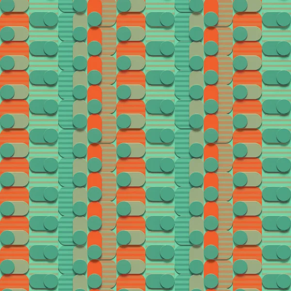 Fondo Abstracto Verde Naranja Con Patrón Geométrico Diseño Creativo Concepto —  Fotos de Stock