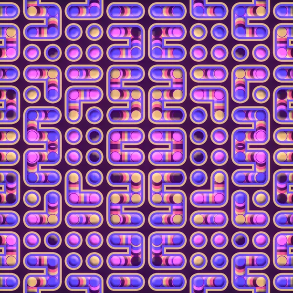 Cartoon Symmetrical Pattern Trendy Multicolor Gradient Geometric Abstract Art Background — Stock Photo, Image