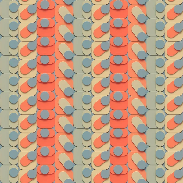 Bunter Geometrischer Hintergrund Stilisierter Zifferblätter Abstraktes Design Moderner Kunst Darstellung — Stockfoto