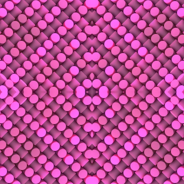 Kaleidoskopisches Muster Pinkfarbener Zylinder Kreatives Modernes Design Kunst Hintergrund Minimales — Stockfoto