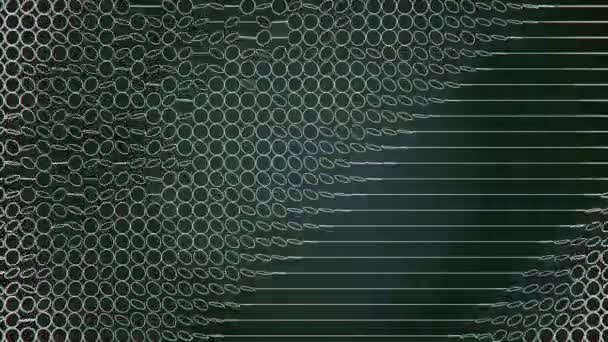 Бесконечная Волна Плавного Цикла Анимации Простых Белых Геометрических Фигур Темном — стоковое видео