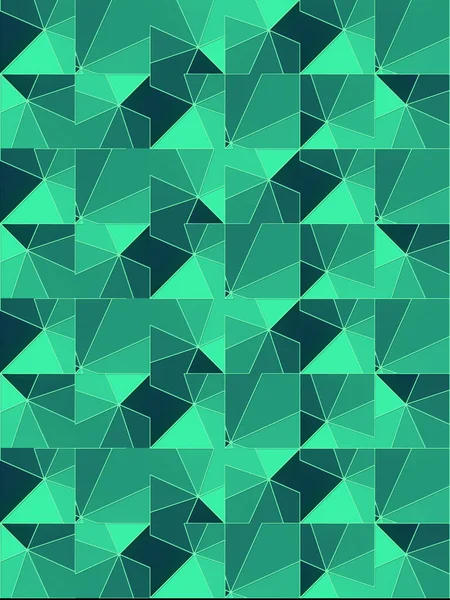 具有渐变梯度的矩形形状的绿色几何背景 最小的创意设计 3D渲染模式为抽象样式 数字说明 — 图库照片