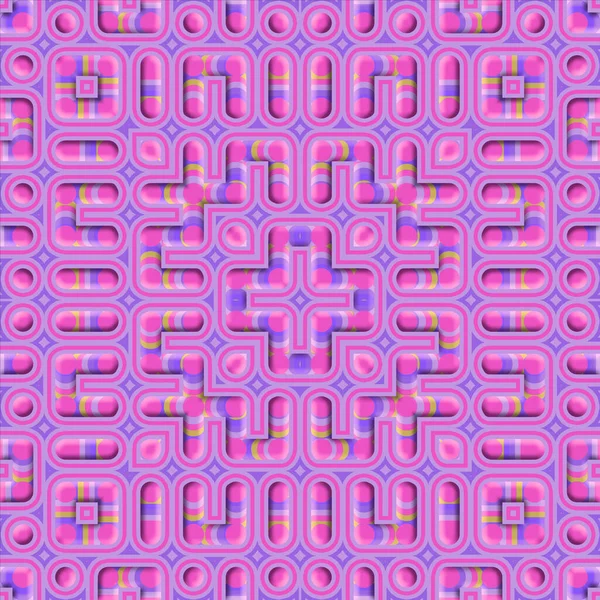 Cartoon Symmetrical Geometric Pattern Trendy Multicolor Gradient Modern Concept Background — Stock fotografie