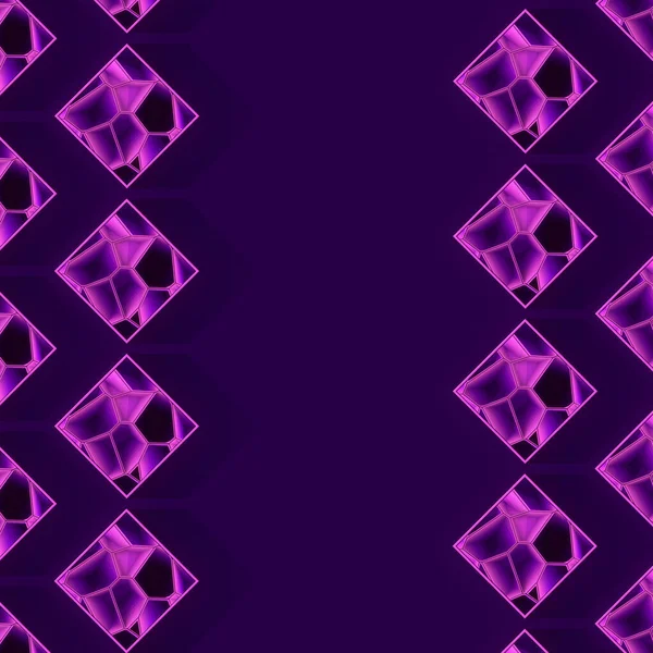 Vierkante Blokken Rendering Digitale Illustratie Met Een Geometrische Barsten Patroon — Stockfoto