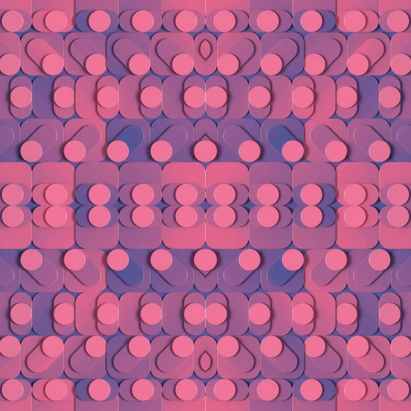 Simmetrico Astratto Sfondo Illustrazione Digitale Pattern Geometrico Colorato Utilizzare Nel — Foto Stock