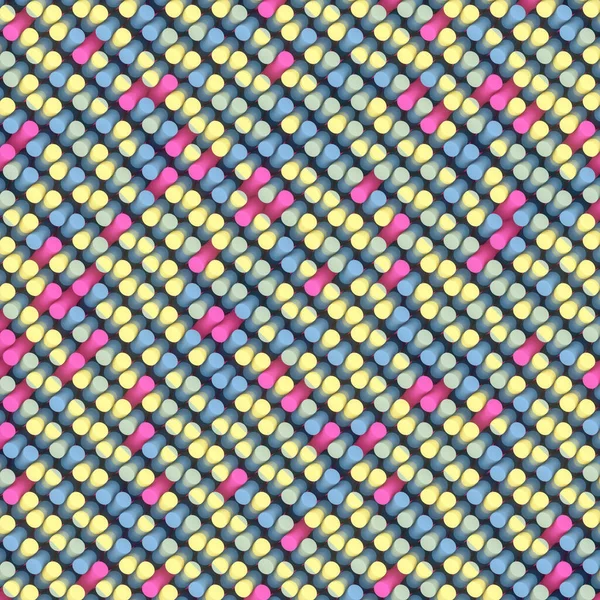 Muster Mehrfarbiger Zylinder Moderner Geometrischer Hintergrund Darstellung Digitaler Illustration — Stockfoto