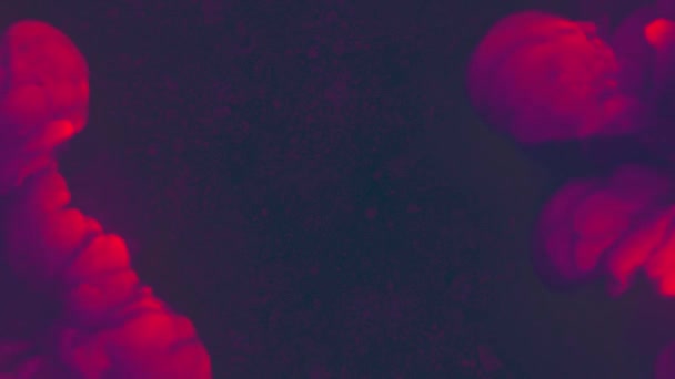 Столкновение Цветных Взрывных Волн Ударной Волной Бетонную Поверхность Футуристический Фон — стоковое видео