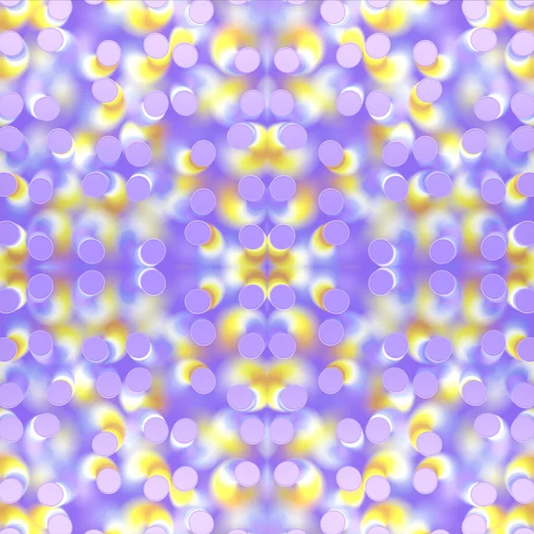 Abstrakt Hypnotisk Digital Illustrasjon Symmetrisk Mønster Gruppe Objekter Lyse Neoner – stockfoto
