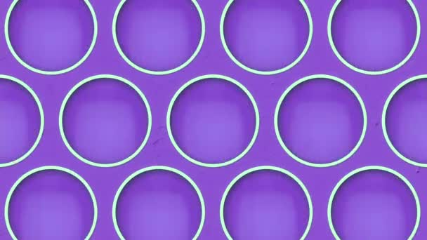 Cyklická Rotace Abstraktního Geometrického Obrazce Neonové Barvě Geometrické Pozadí Digitální — Stock video