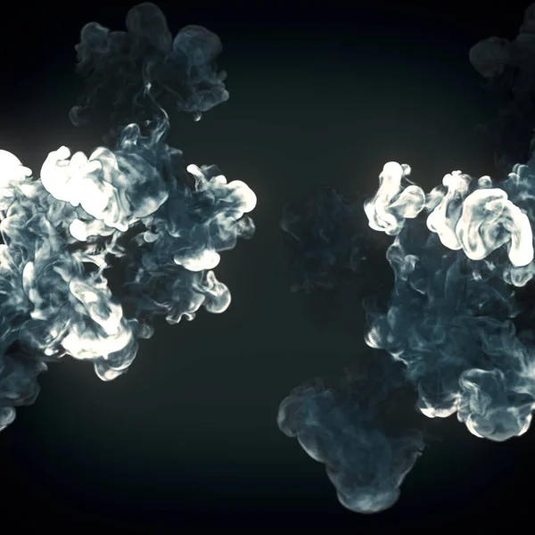 非常现实的化学烟雾爆炸 流行的模板 3D渲染数字图像 — 图库照片