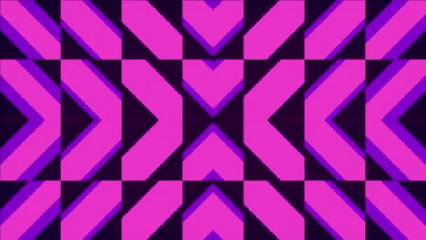 Bunte Symmetrische Muster Der Bewegung Einfacher Geometrischer Formen Modernes Konzept — Stockvideo