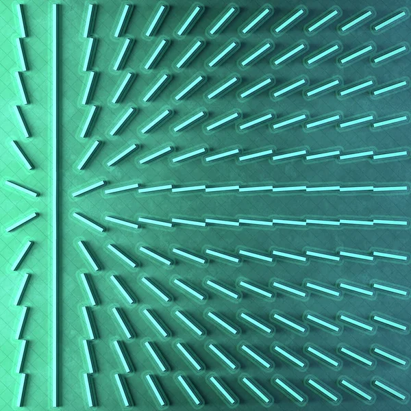 Patroon Van Rechthoekige Vormen Een Oud Gekrast Groen Oppervlak Geometrische — Stockfoto