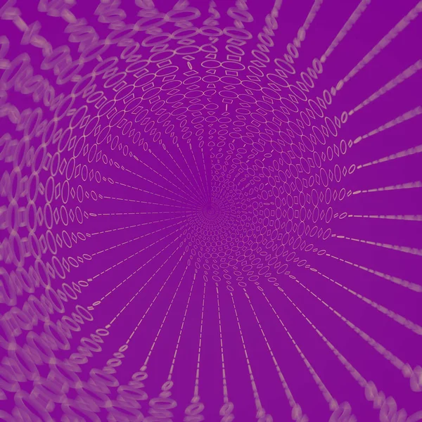 Onde Spirale Divergente Cercles Plats Carrés Sur Fond Violet Résumé — Photo