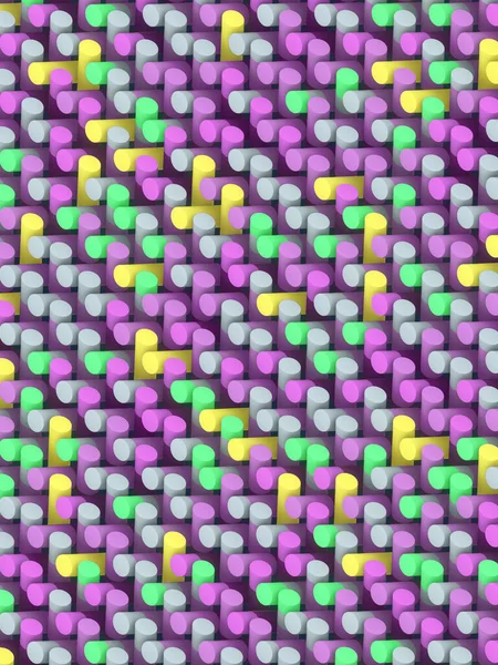 Patroon Van Multi Gekleurde Cilinders Modern Hoesontwerp Geometrische Textuur Abstracte — Stockfoto