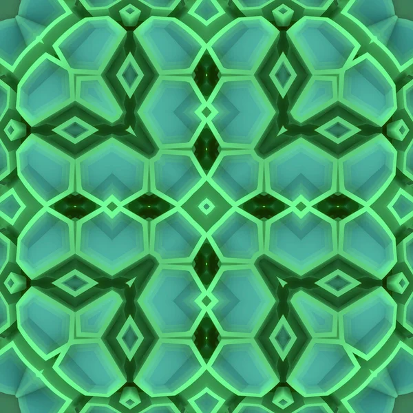 Abstrakt Krystallaktig Digital Grønn Bakgrunn Smelteillustrasjon – stockfoto