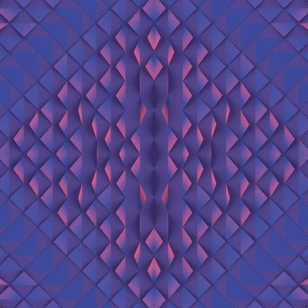 Symmetrical Geometric Pattern Many Triangular Shapes Blue Pink Gradient Rendering — Stock Photo, Image