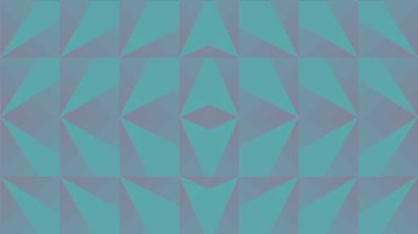 Neon renkli basit geometrik şekillerin simetrik hareketli deseni. 3d özet arkaplan oluşturuluyor. Dijital dikişsiz döngü animasyonu. 4K, Ultra HD çözünürlüğü