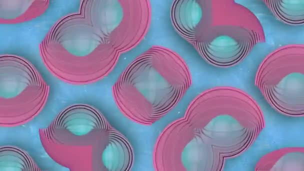 Színes Geometriai Formák Kaleidoszkópos Mágikus Mintázata Egy Régi Betonfelületen Absztrakt — Stock videók