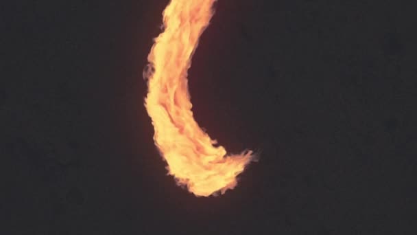 Des Flammes Brillantes Tortillent Dans Tourbillon Feu Magique Rendu Arrière — Video