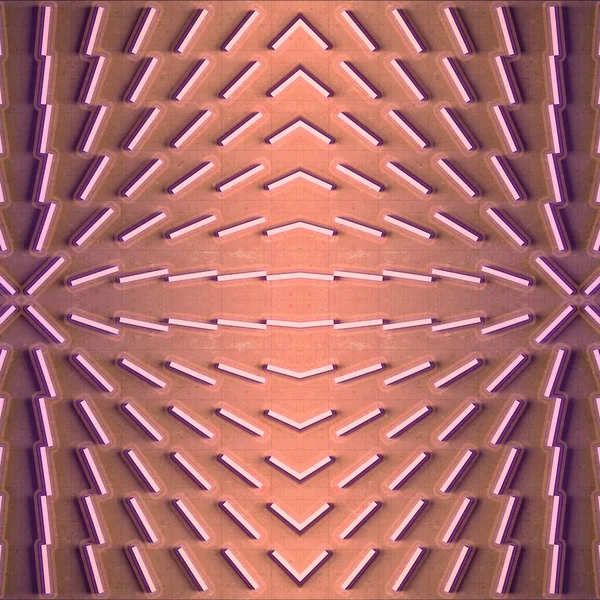 Dynamiskt Symmetriskt Mönster Rektangulära Former Gammal Smutsig Yta Rendering Abstrakt — Stockfoto