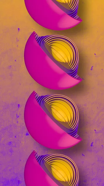 Mønster Elegante Geometriske Objekter Med Lys Fargegradient Moderne Konseptbakgrunn Gjøre – stockfoto