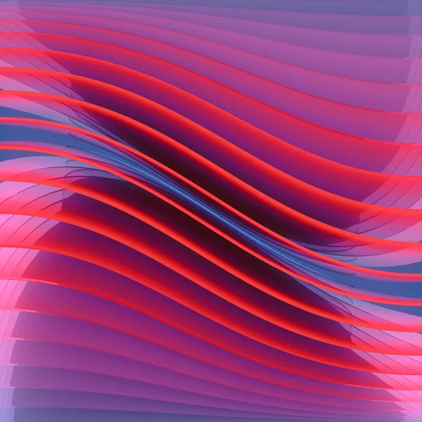 Gebogene Leuchtstreifen Hintergrund Der Neonfarbe Vorlagendesign Abstrakte Geometrische Textur Darstellung — Stockfoto