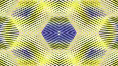 Parlak ve soyut kaleydoskopik arka plan, ince dilimler halinde çizgili doku. Yaratıcı konsept tasarımı. Dijital dikişsiz döngü animasyonu. 3D görüntüleme. 4K, Ultra HD çözünürlüğü