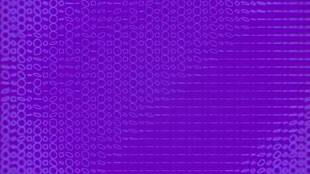 Бесконечная Волна Плавного Цикла Анимации Простых Геометрических Фигур Фиолетовом Фоне — стоковое видео