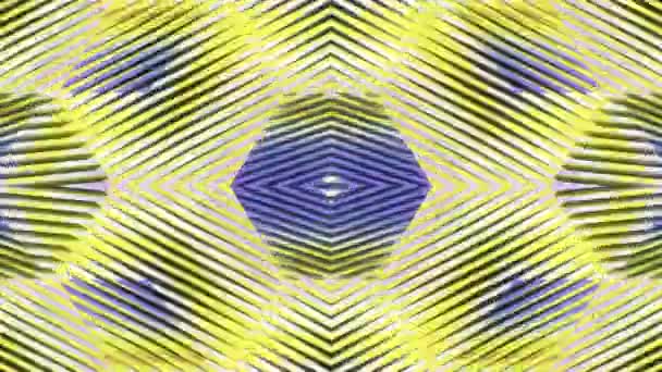 Světlé Abstraktní Kaleidoskopické Pozadí Pruhovanou Texturou Tenkých Plátcích Tvůrčí Koncept — Stock video