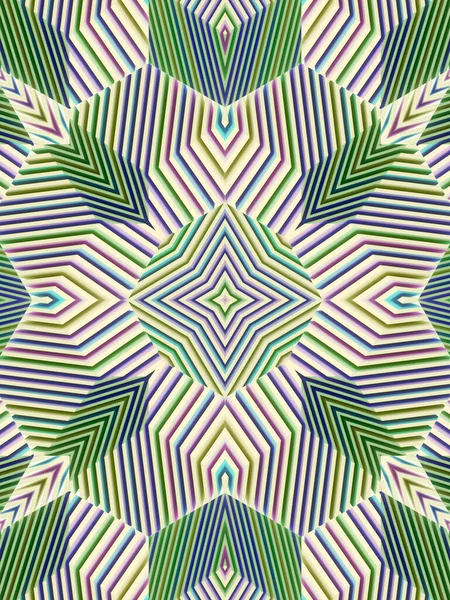 Patrón Abstracto Caleidoscópico Con Textura Multicolor Rayas Fondo Futurista Representación —  Fotos de Stock