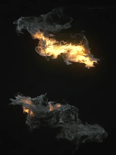 Twisting Magische Vlammen Weergave Van Digitale Illustratie Achtergrond Creatief Concept — Stockfoto