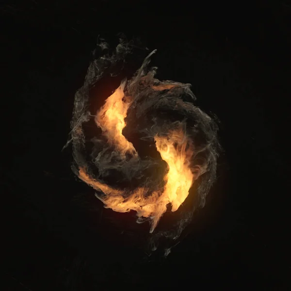 Helle Flammen Wirbeln Einem Magischen Feuerwirbel Modernes Konzept Hintergrund Abstraktes — Stockfoto
