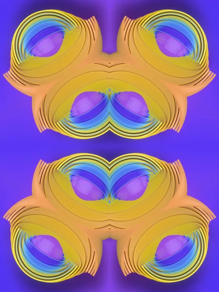 Composición Caleidoscópica Formas Geométricas Abstractas Colores Renderizado Fondo Abstracto Elemento — Foto de Stock