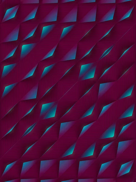Geometrisches Muster Aus Vielen Dreieckigen Formen Mit Blau Rosa Farbverlauf — Stockfoto
