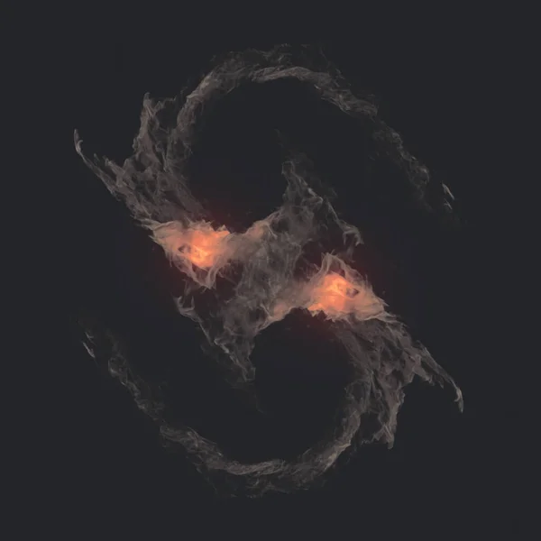 Яркое Пламя Извивается Волшебном Огненном Вихре Визуализация Абстрактного Фона Футуристическая — стоковое фото
