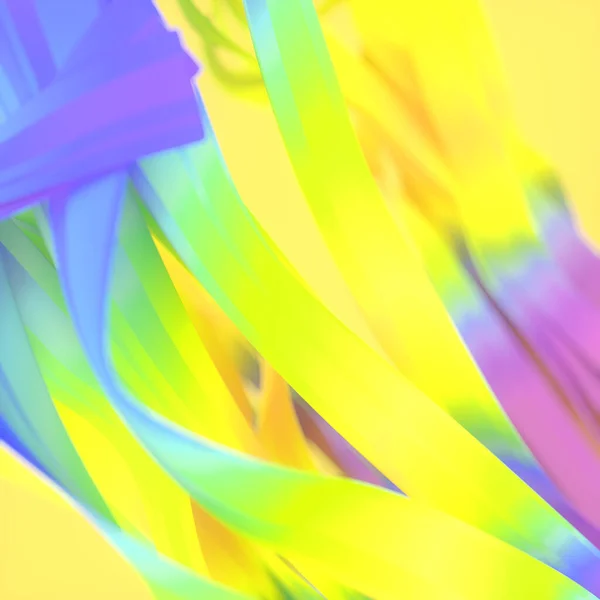 Многоцветный Модный Полосатый Волнистый Фон Глубиной Полевого Эффекта Современная Абстрактная — стоковое фото