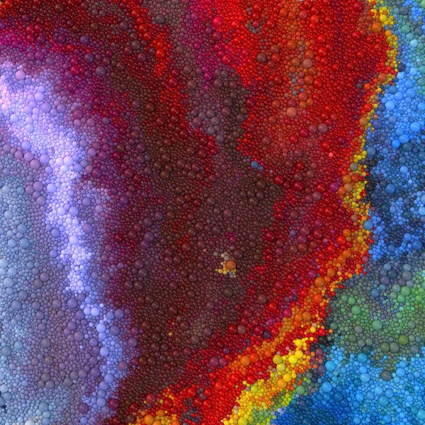 Flujos Partículas Esféricas Multicolores Fondo Geométrico Abstracto Del Arte Diseño —  Fotos de Stock