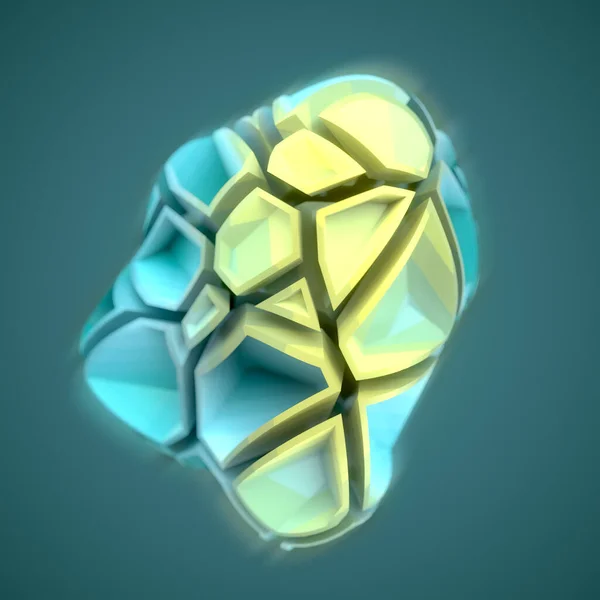 Abstrakt Krystallstruktur Med Fancy Sprekkmønster Geometrisk Abstrakt Kunstbakgrunn Gjøre Digital – stockfoto